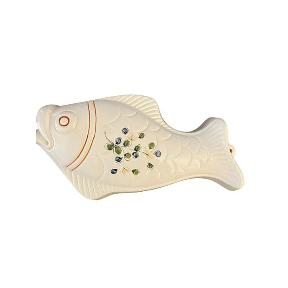 RCCL Wall Decor Vintage Ceramic Fish Wall Plaque Hand Painted